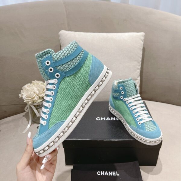 Chanel Women's Schuhe Sneaker Green And Blue For Women