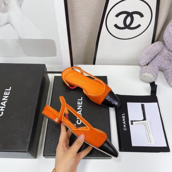 Chanel Women's Slingbacks Orange For Women