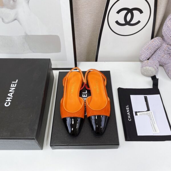 Chanel Women's Slingbacks Orange For Women