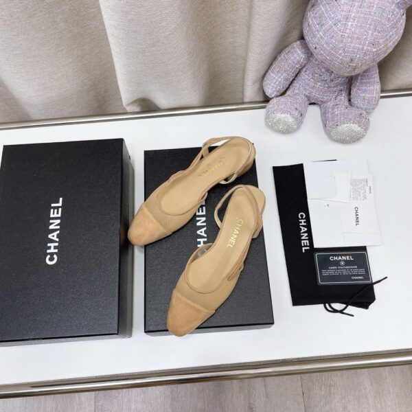 Chanel Women's Slingbacks With Mesh Beige For Women 0.8in/2cm