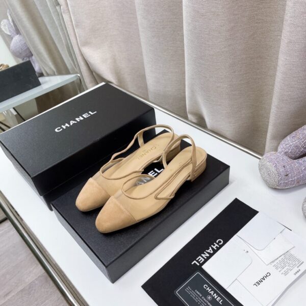 Chanel Women's Slingbacks With Mesh Beige For Women 0.8in/2cm