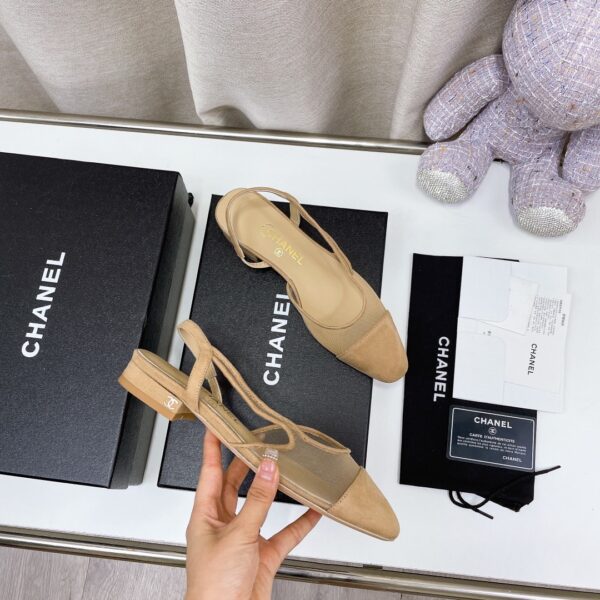 Chanel Women's Slingbacks With Mesh Beige For Women 0.8in/2cm