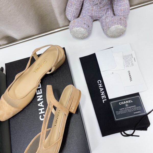 Chanel Women's Slingbacks With Mesh Beige For Women 0.8in/2cm