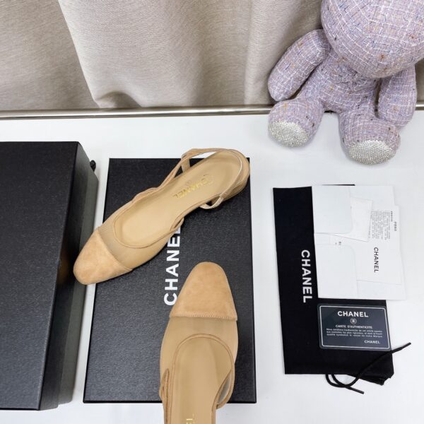 Chanel Women's Slingbacks With Mesh Beige For Women 0.8in/2cm