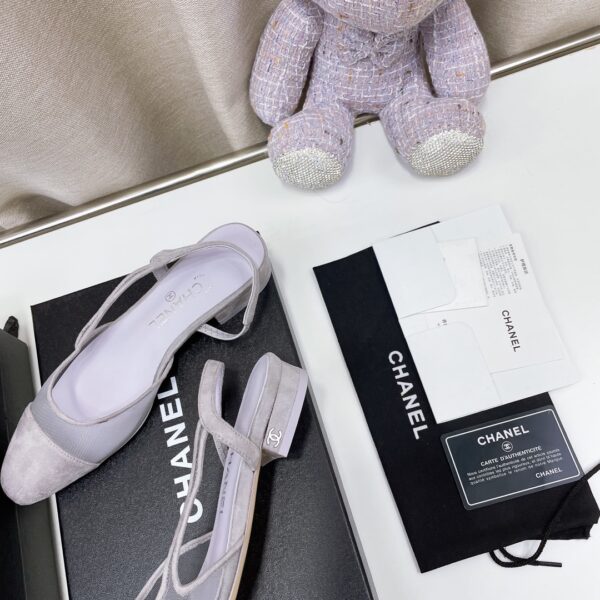 Chanel Women's Slingbacks With Mesh Light Violet For Women 0.8in/2cm