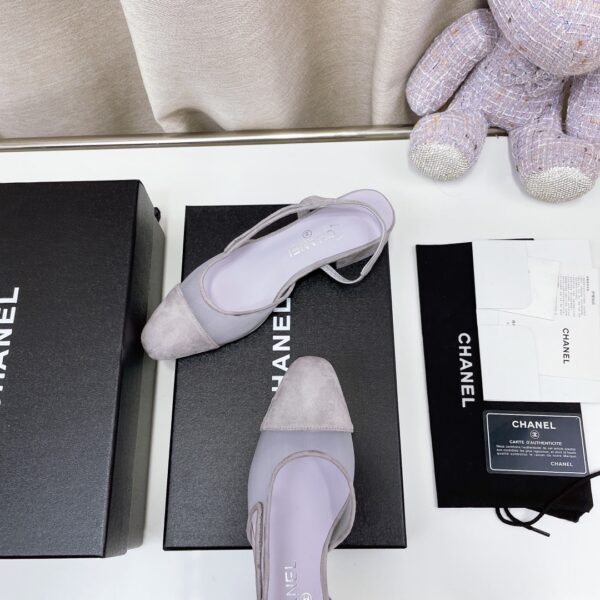 Chanel Women's Slingbacks With Mesh Light Violet For Women 0.8in/2cm