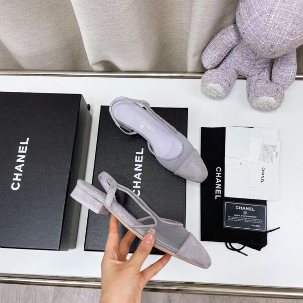 Chanel Women's Slingbacks With Mesh Light Violet For Women 0.8in/2cm