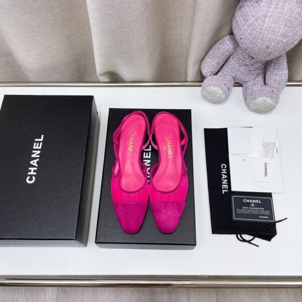 Chanel Women's Slingbacks With Mesh Pink For Women 0.8in/2cm