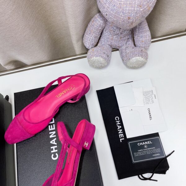Chanel Women's Slingbacks With Mesh Pink For Women 0.8in/2cm
