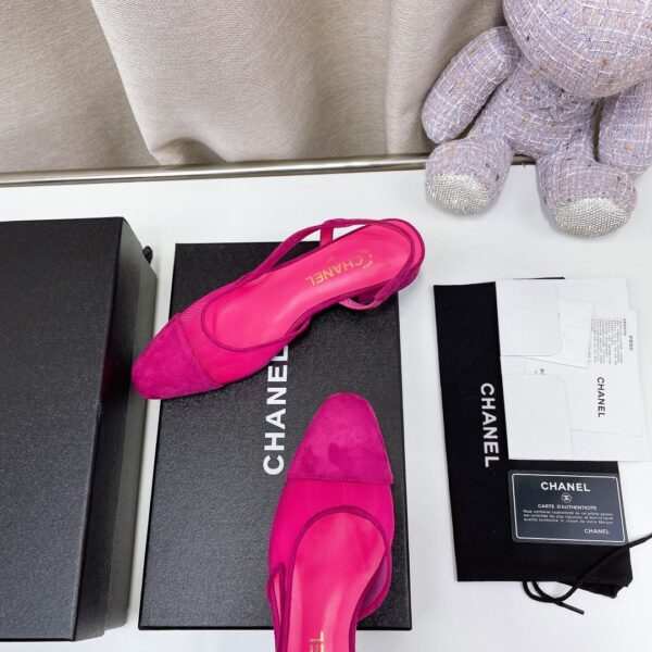 Chanel Women's Slingbacks With Mesh Pink For Women 0.8in/2cm