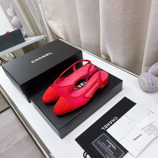 Chanel Women's Slingbacks With Mesh Red For Women 0.8in/2cm
