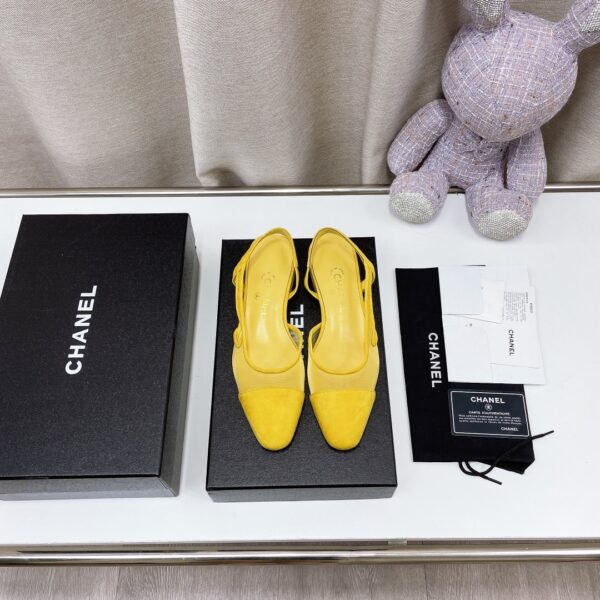 Chanel Women's Slingbacks With Mesh Yellow For Women 0.8in/2cm