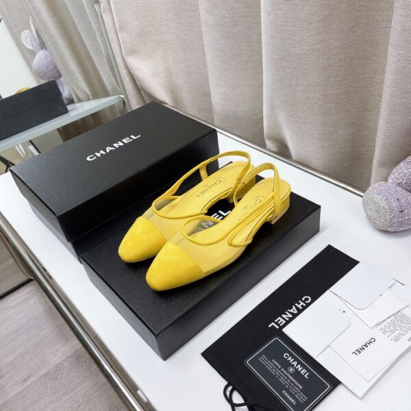 Chanel Women's Slingbacks With Mesh Yellow For Women 0.8in/2cm