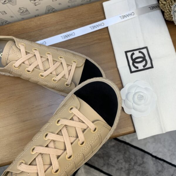 Chanel Women's Sneakers Beige And Black For Women