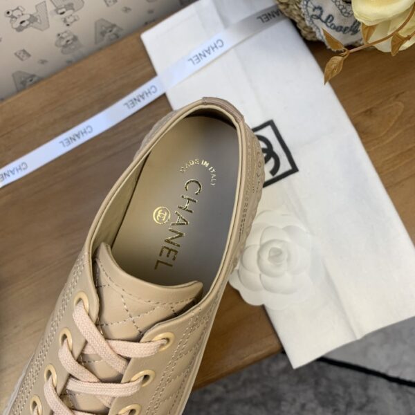 Chanel Women's Sneakers Beige And Black For Women