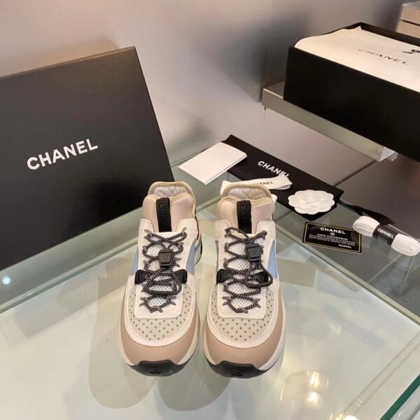 Chanel Women's Sneakers Beige And Blue For Women