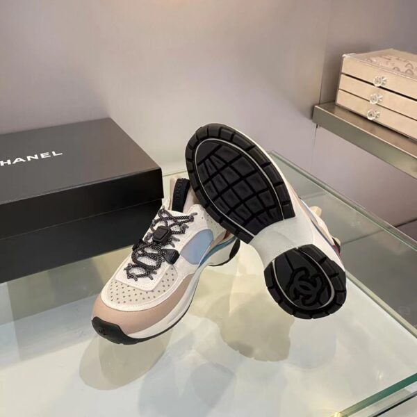 Chanel Women's Sneakers Beige And Blue For Women