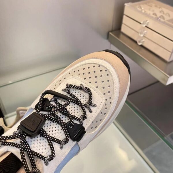 Chanel Women's Sneakers Beige And Blue For Women