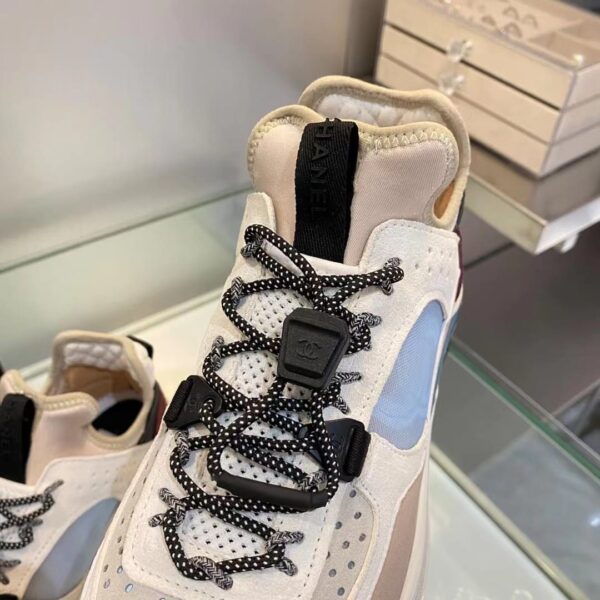 Chanel Women's Sneakers Beige And Blue For Women