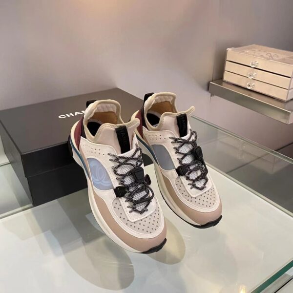Chanel Women's Sneakers Beige And Blue For Women