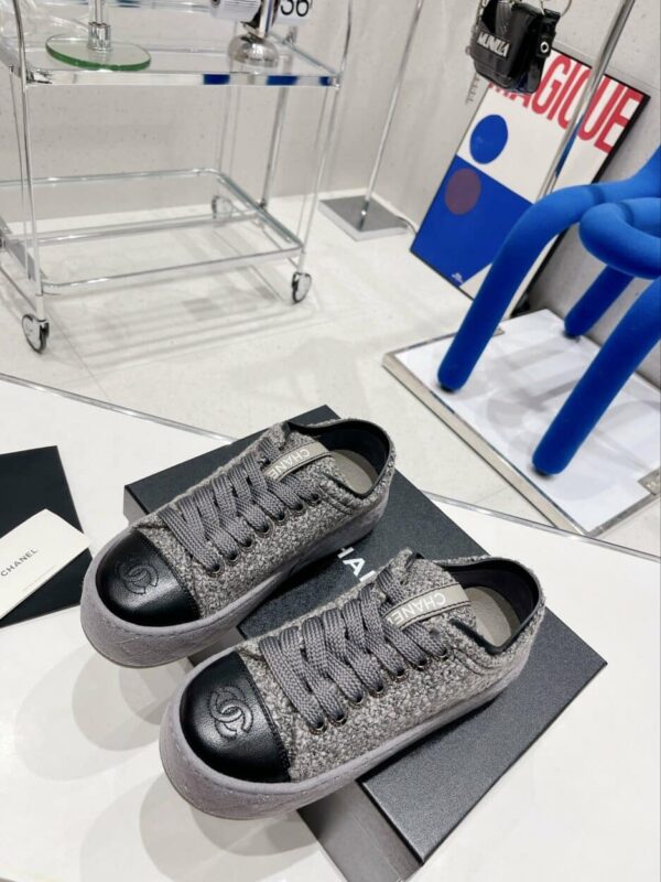 Chanel Women's Sneakers Grey For Women 1.5in/4cm