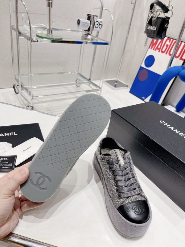Chanel Women's Sneakers Grey For Women 1.5in/4cm