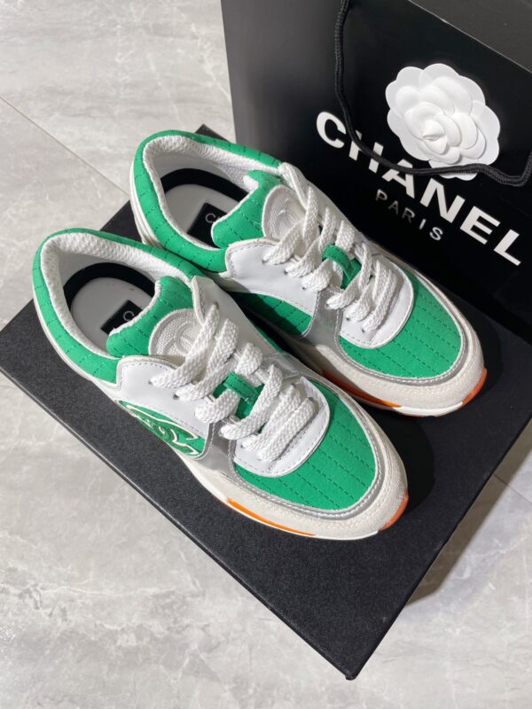 Chanel Women's Sneakers In Fabric Green For Women