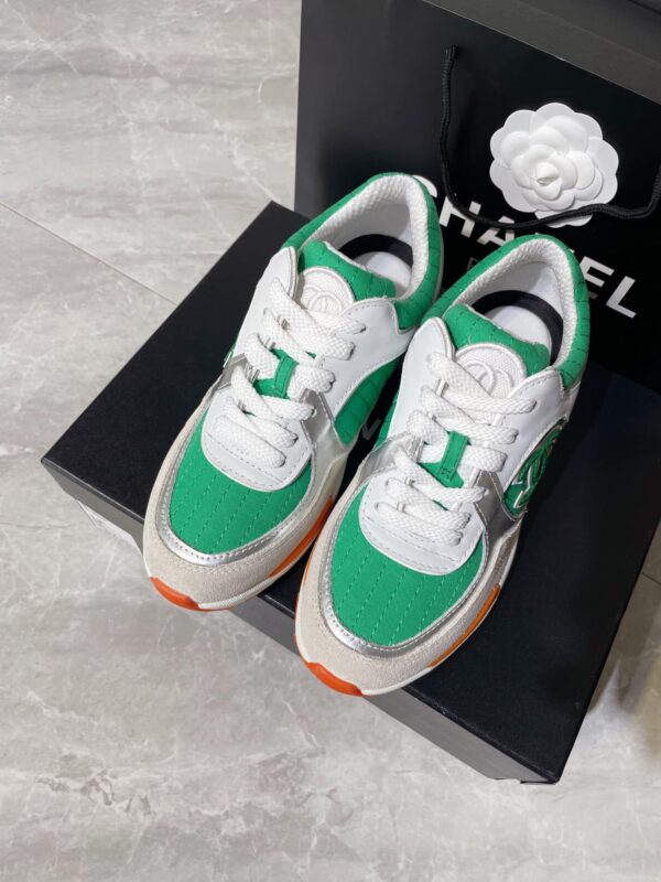 Chanel Women's Sneakers In Fabric Green For Women