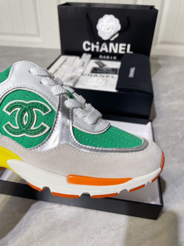Chanel Women's Sneakers In Fabric Green For Women