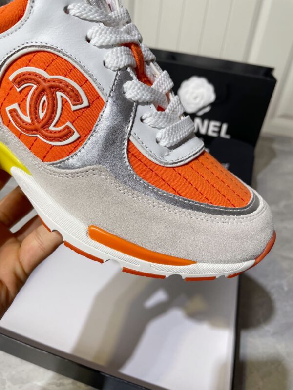 Chanel Women's Sneakers In Fabric Orange For Women