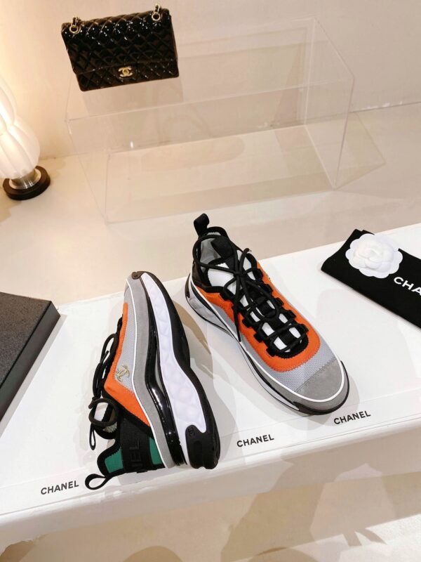 Chanel Women's Sneakers Orange And Green For Women
