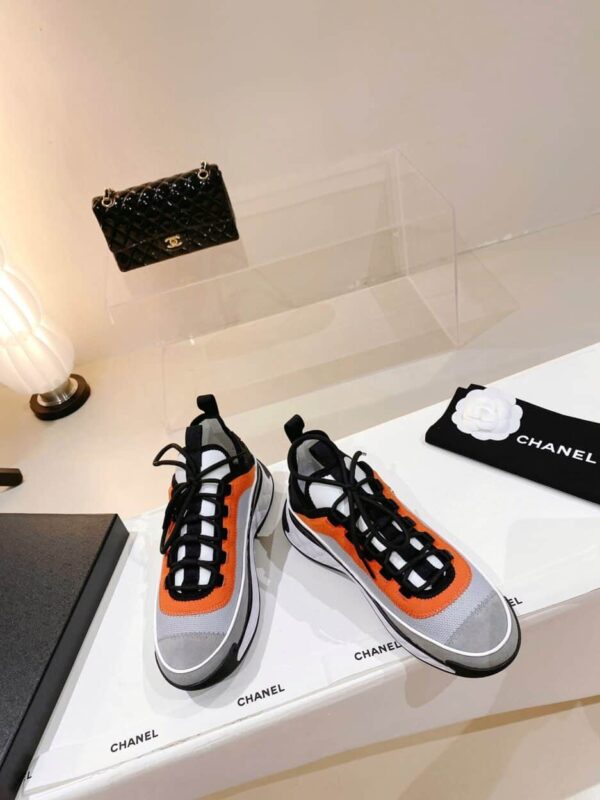 Chanel Women's Sneakers Orange And Green For Women