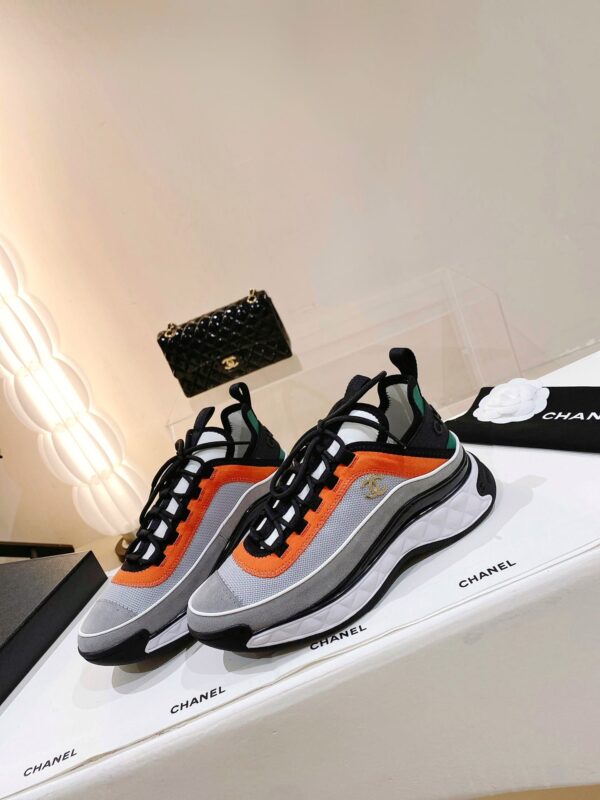 Chanel Women's Sneakers Orange And Green For Women