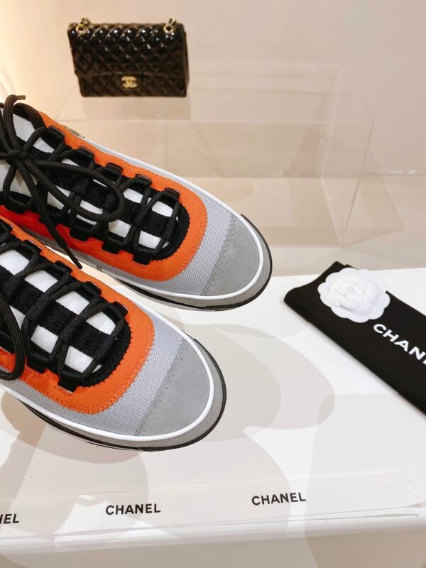 Chanel Women's Sneakers Orange And Green For Women