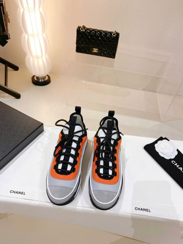 Chanel Women's Sneakers Orange And Green For Women