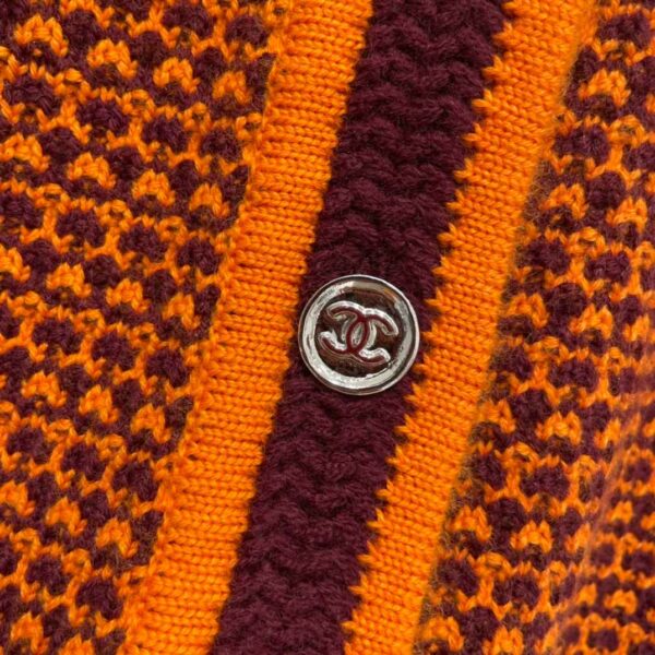 Chanel Wool Cardigan Orange For Women