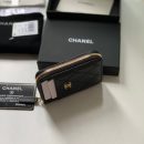 1:1 Replica Chanel Zipped Coin Purse Black Bag For Women 10.9cm/4.3in