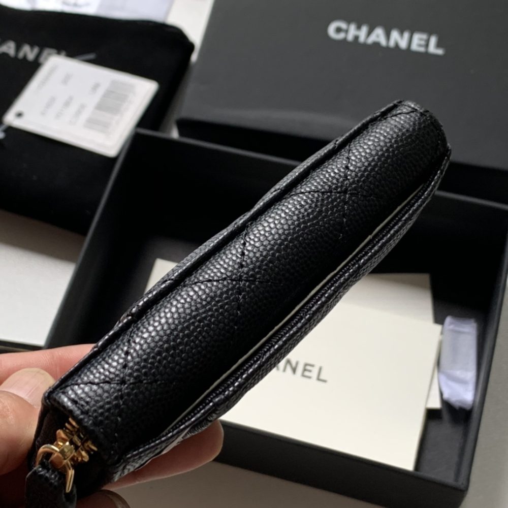 1:1 Replica Chanel Zipped Coin Purse Black Bag For Women 10.9cm/4.3in - Image 2