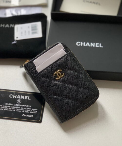 Chanel Zipped Coin Purse Black Bag For Women 10.9cm/4.3in