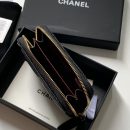 1:1 Replica Chanel Zipped Coin Purse Black Bag For Women 10.9cm/4.3in
