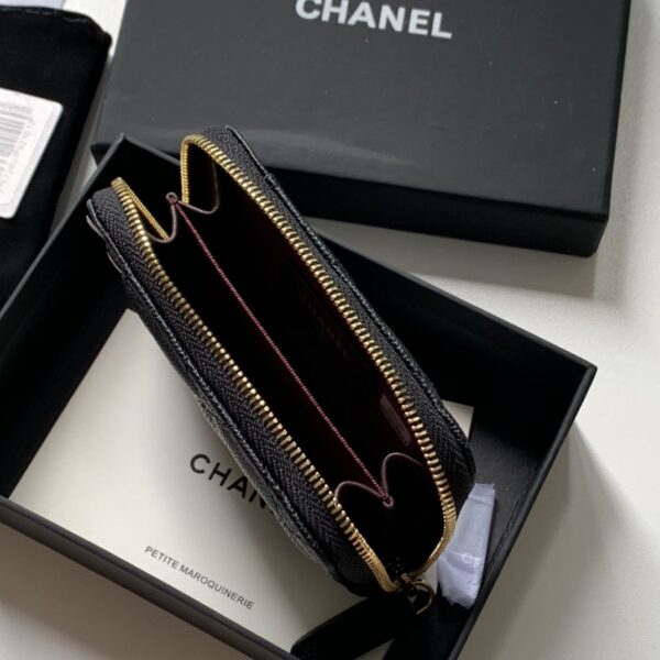 Chanel Zipped Coin Purse Black Bag For Women 10.9cm/4.3in