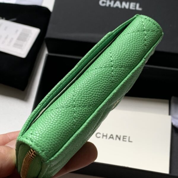 Chanel Zipped Coin Purse Green Bag For Women 10.9cm/4.3in