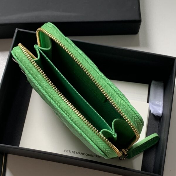 Chanel Zipped Coin Purse Green Bag For Women 10.9cm/4.3in