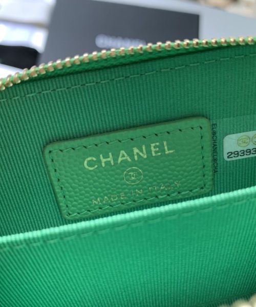 1:1 Replica Chanel Zipped Coin Purse Green Bag For Women 10.9cm/4.3in