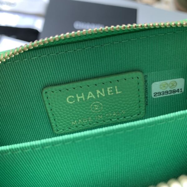 Chanel Zipped Coin Purse Green Bag For Women 10.9cm/4.3in