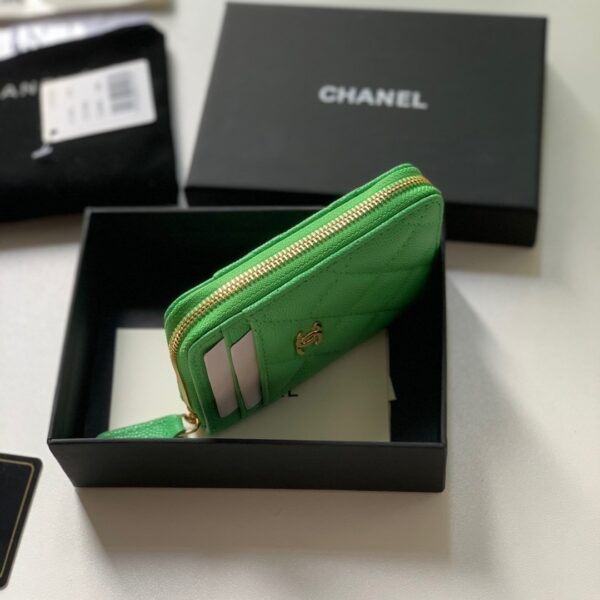 Chanel Zipped Coin Purse Green Bag For Women 10.9cm/4.3in
