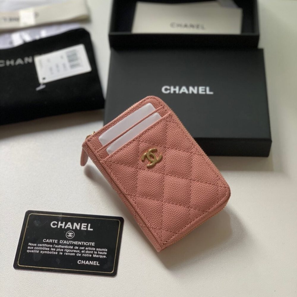1:1 Replica Chanel Zipped Coin Purse Pink Bag For Women 10.9cm/4.3in AP1650 Y33352 NI687