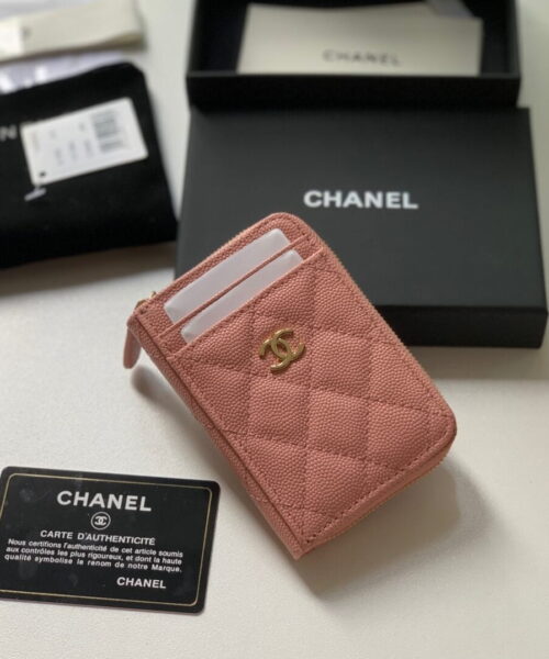 Chanel Zipped Coin Purse Pink Bag For Women 10.9cm/4.3in AP1650 Y33352 NI687