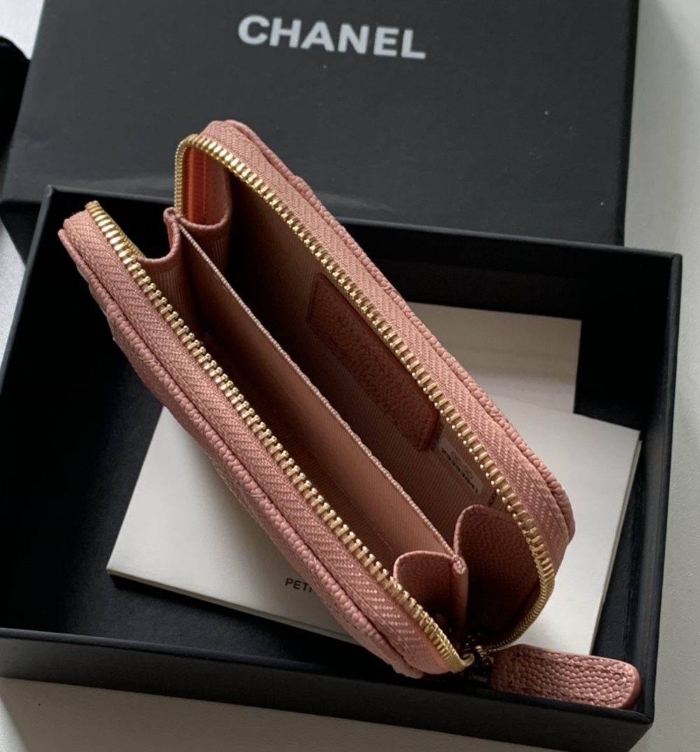 1:1 Replica Chanel Zipped Coin Purse Pink Bag For Women 10.9cm/4.3in AP1650 Y33352 NI687