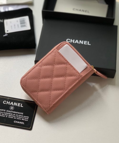 1:1 Replica Chanel Zipped Coin Purse Pink Bag For Women 10.9cm/4.3in AP1650 Y33352 NI687